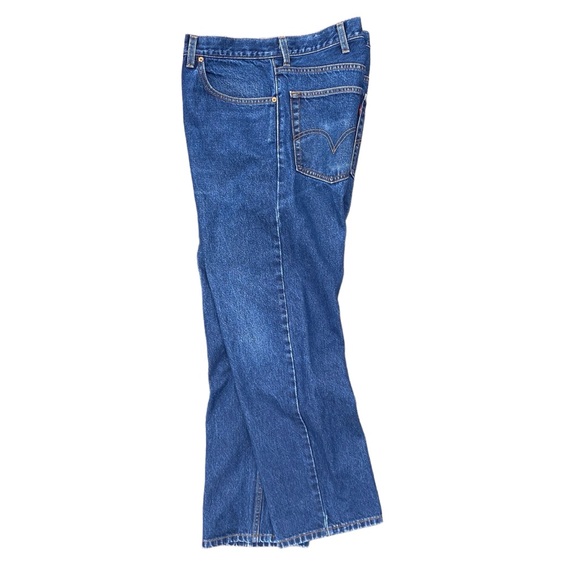 Levis 505 Denim Jeans 40 x 29 Dark Wash Blue Normcore 2004 Y2K Straight Leg - Picture 3 of 11